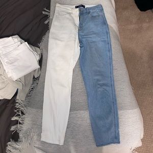 Hollister two tone mom jeans